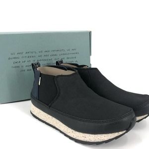 Toms Boys Sydney Textural Canvas Pull On Velcro Sneaker Chukka Boot Sz 1 NWT